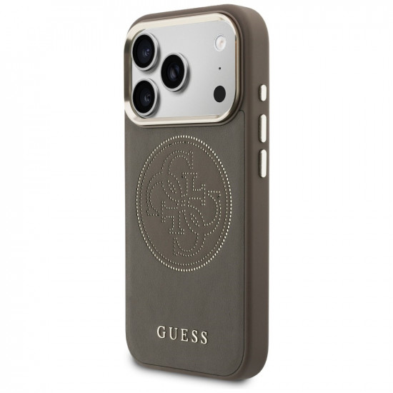 Case Guess Perforated 4G MagSafe for iPhone 17 Pro brown Case Guess Perforated 4G MagSafe for iPhone 17 Pro brown