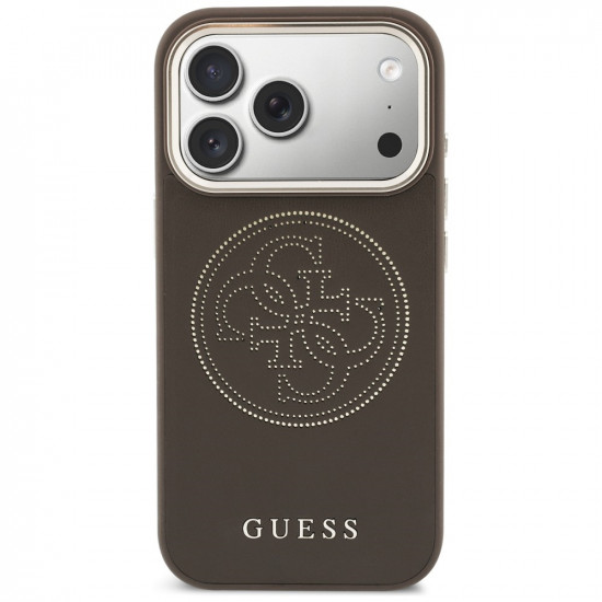 Case Guess Perforated 4G MagSafe for iPhone 17 Pro brown Case Guess Perforated 4G MagSafe for iPhone 17 Pro brown