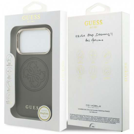 Case Guess Perforated 4G MagSafe for iPhone 17 Pro brown Case Guess Perforated 4G MagSafe for iPhone 17 Pro brown