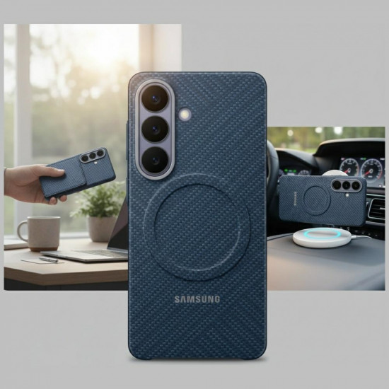 Samsung Carbon Magnet Case for Samsung Galaxy S26+ dark blue Samsung Carbon Magnet Case for Samsung Galaxy S26+ dark blue