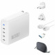 Wall charger 4smarts GaN Flex Pro Travel 200W 4 USB-C white