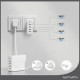 Wall charger 4smarts GaN Flex Pro Travel 200W 4 USB-C white