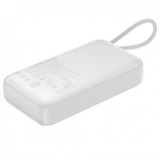 Acefast Power Bank (M32) with Telescopic Cable, Type C, Fast Charge, PD35W, 10000mAh Silver