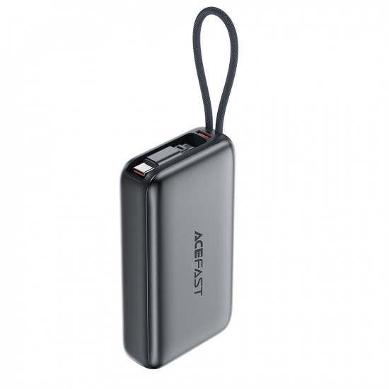 Acefast Power Bank (M32) with Telescopic Cable, Type C, Fast Charge, PD35W, 10000mAh Metal Gray Acefast Power Bank (M32) with Telescopic Cable, Type C, Fast Charge, PD35W, 10000mAh Metal Gray