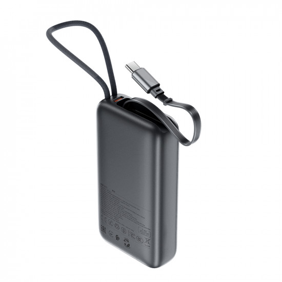 Acefast Power Bank (M32) with Telescopic Cable, Type C, Fast Charge, PD35W, 10000mAh Metal Gray Acefast Power Bank (M32) with Telescopic Cable, Type C, Fast Charge, PD35W, 10000mAh Metal Gray