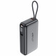 Acefast Power Bank (M34) with Telescopic Cable, Type C, Fast Charge, PD45W, 20000mAh Gray