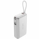 Acefast Power Bank (M34) with Telescopic Cable, Type C, Fast Charge, PD45W, 20000mAh Silver