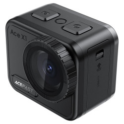 Acefast Action Camera (X1) 4K, 20MP, Wi Fi, EIS Stabilization, 2.1” Touchscreen, IPX8 21m Waterproof Black