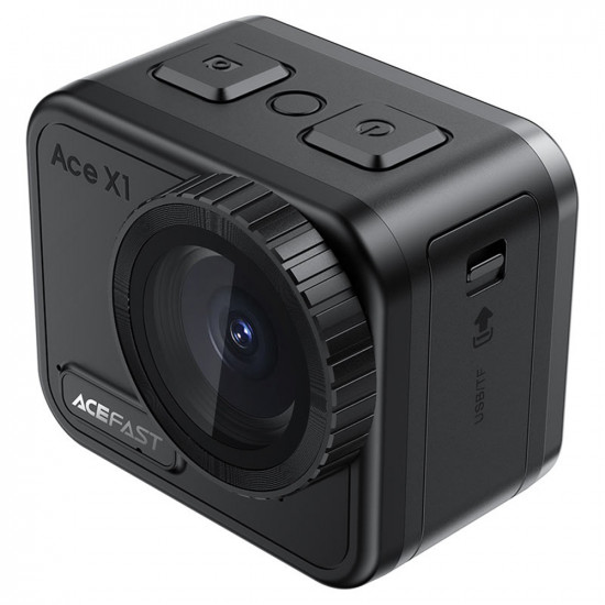 Acefast Action Camera (X1) 4K, 20MP, Wi Fi, EIS Stabilization, 2.1” Touchscreen, IPX8 21m Waterproof Black Acefast Action Camera (X1) 4K, 20MP, Wi Fi, EIS Stabilization, 2.1” Touchscreen, IPX8 21m Waterproof Black