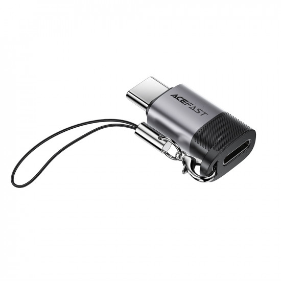 Acefast Adapter (J19) Lightning Female to USB C Male, 60W Charging, USB2.0 Data Transmission Gray Acefast Adapter (J19) Lightning Female to USB C Male, 60W Charging, USB2.0 Data Transmission Gray