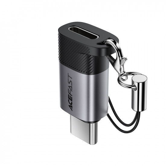 Acefast Adapter (J19) Lightning Female to USB C Male, 60W Charging, USB2.0 Data Transmission Gray Acefast Adapter (J19) Lightning Female to USB C Male, 60W Charging, USB2.0 Data Transmission Gray