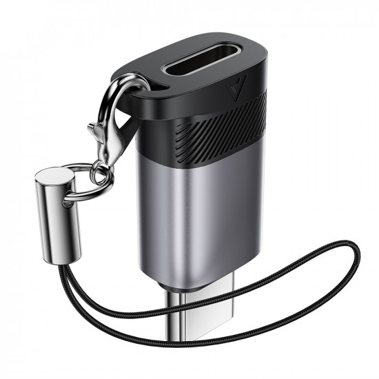 Acefast Adapter (J19) Lightning Female to USB C Male, 60W Charging, USB2.0 Data Transmission Gray Acefast Adapter (J19) Lightning Female to USB C Male, 60W Charging, USB2.0 Data Transmission Gray