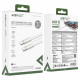 Acefast Data Cable (C24 03) Type C to Type C, Fast Charging, 60W, Ultra‑Thin Flat Design, Nylon Braided, 1.2m White
