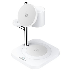 Acefast 3 in 1 Magnetic Wireless Charger (E39) Qi2.2, Phone + Watch + TWS, Night Light, 32.5W White