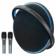 Acefast Portable Wireless Speaker (K5 Max) with Dual Wireless Mics, 350W Peak, TWS Stereo, DSP, RGB Lights Black