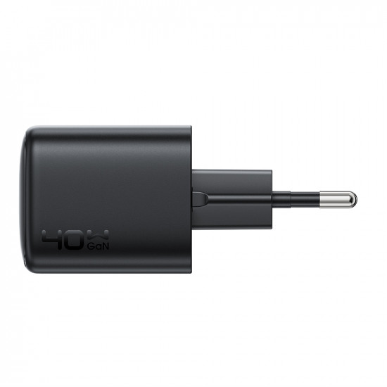 Acefast Wall Charger (A136) Type C, Fast Charge, GaN, Mini Design, PD40W, EU Plug Black Acefast Wall Charger (A136) Type C, Fast Charge, GaN, Mini Design, PD40W, EU Plug Black