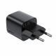 Acefast Wall Charger (A136) Type C, Fast Charge, GaN, Mini Design, PD40W, EU Plug Black Acefast Wall Charger (A136) Type C, Fast Charge, GaN, Mini Design, PD40W, EU Plug Black