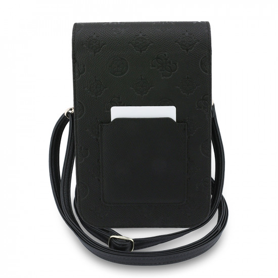 Guess Universal Wallet Grained Peony Triangle (GUCWB2PGPOTRK) Adjustable Strap, Eco Leather, Two Layer Black Guess Universal Wallet Grained Peony Triangle (GUCWB2PGPOTRK) Adjustable Strap, Eco Leather, Two Layer Black