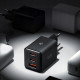 Spigen Wall Charger Essential EE473EU (ACH09465) USB, 2x Type C, Fast Charging, Quantum Boost, 47W Black