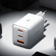 Spigen Wall Charger Essential EE473EU (ACH09464) USB, 2x Type C, Fast Charging, Quantum Boost, 47W White Spigen Wall Charger Essential EE473EU (ACH09464) USB, 2x Type C, Fast Charging, Quantum Boost, 47W White