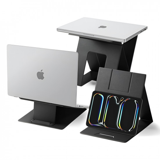 Spigen Laptop Holder & Standing Desk LD201 S10 (AMP11119) Foldable Type, Slim Fold, Non slip Black