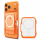 Spigen Magnetic Wallet TinTap MagFit+ (AFA11381) MagSafe, Easy Access, Minimalist Construction Frost Clear Orange