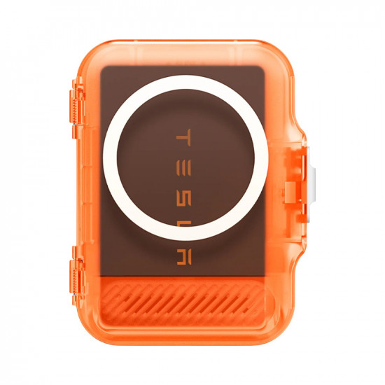 Spigen Magnetic Wallet TinTap MagFit+ (AFA11381) MagSafe, Easy Access, Minimalist Construction Frost Clear Orange