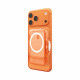 Spigen Magnetic Wallet TinTap MagFit+ (AFA11381) MagSafe, Easy Access, Minimalist Construction Frost Clear Orange