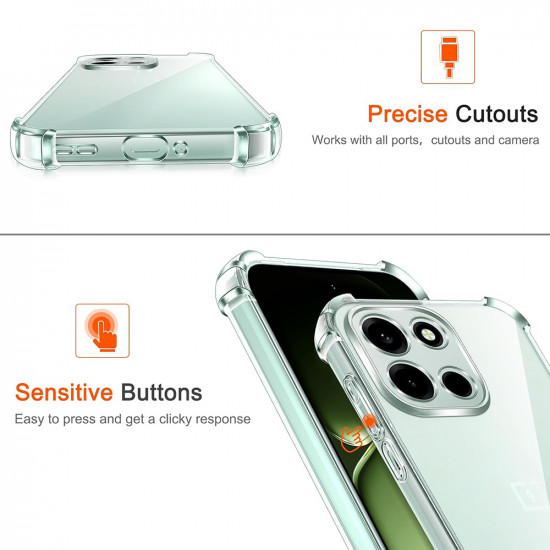 Techsuit Shockproof Clear Silicone OnePlus Nord 6 Clear