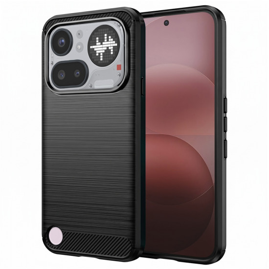 Techsuit Carbon Silicone Nothing Phone (4a) Pro Black