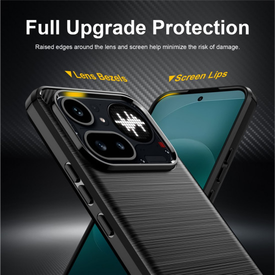 Techsuit Carbon Silicone Nothing Phone (4a) Pro Black