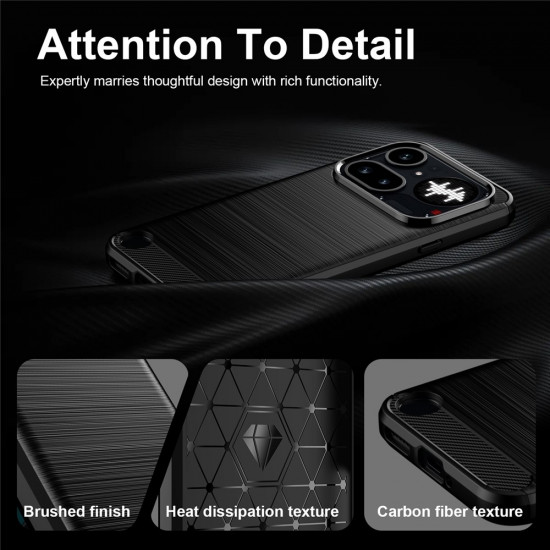 Techsuit Carbon Silicone Nothing Phone (4a) Pro Black