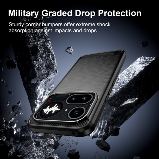 Techsuit Carbon Silicone Nothing Phone (4a) Pro Black