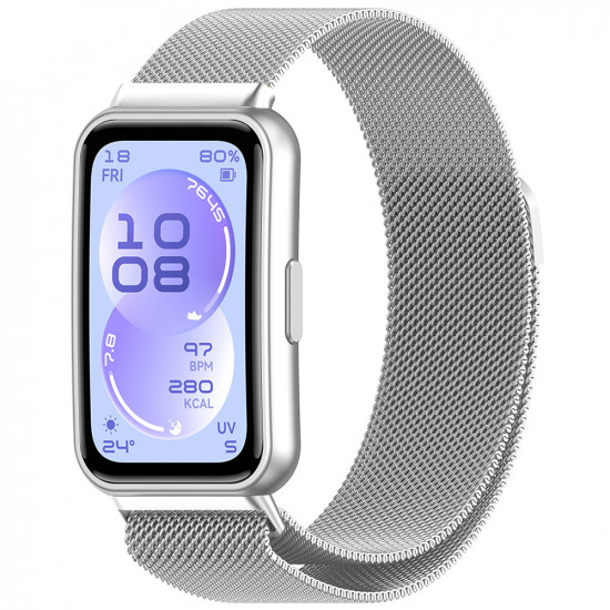 Techsuit Watchband (W009) Huawei Band 11 / Band 11 Pro Silver