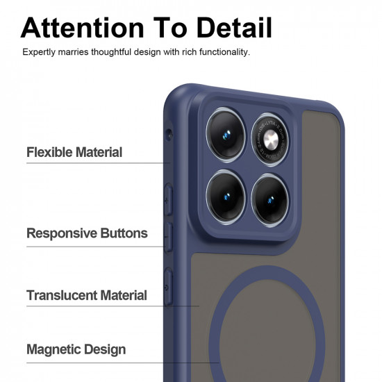 Techsuit HaloFrost II MagSafe Motorola Edge 70 Fusion Navy Blue