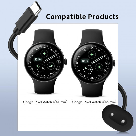 Techsuit SmartWatch Wireless Charging Cable (THPX) for Google Pixel Watch 4 Black