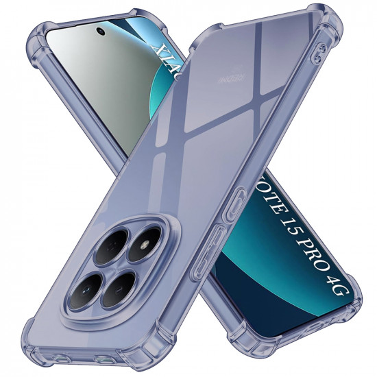 Techsuit Shockproof Clear Silicone Xiaomi Redmi Note 15 Pro 4G Smoke Black