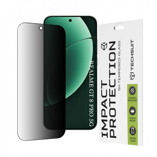 Techsuit 111D Privacy Full Glue Realme GT 8 Pro Black Techsuit 111D Privacy Full Glue Realme GT 8 Pro Black