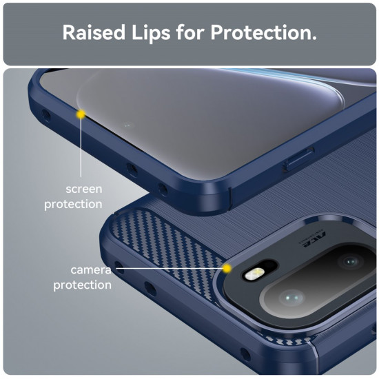 Techsuit Carbon Silicone OnePlus 15R Blue