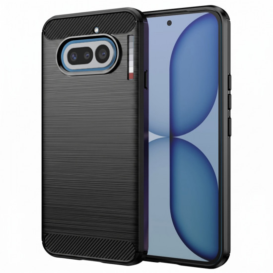 Techsuit Carbon Silicone Nothing Phone (4a) Black Techsuit Carbon Silicone Nothing Phone (4a) Black