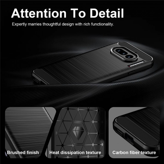 Techsuit Carbon Silicone Nothing Phone (4a) Black Techsuit Carbon Silicone Nothing Phone (4a) Black