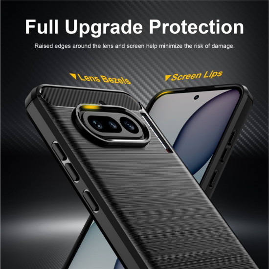 Techsuit Carbon Silicone Nothing Phone (4a) Black Techsuit Carbon Silicone Nothing Phone (4a) Black