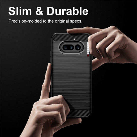 Techsuit Carbon Silicone Nothing Phone (4a) Black Techsuit Carbon Silicone Nothing Phone (4a) Black
