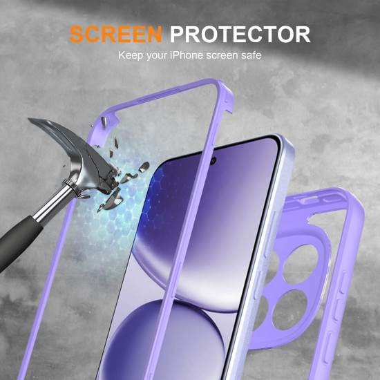 Techsuit ColorVerse 360 Series + Screen Protector Honor 600 Lite Purple