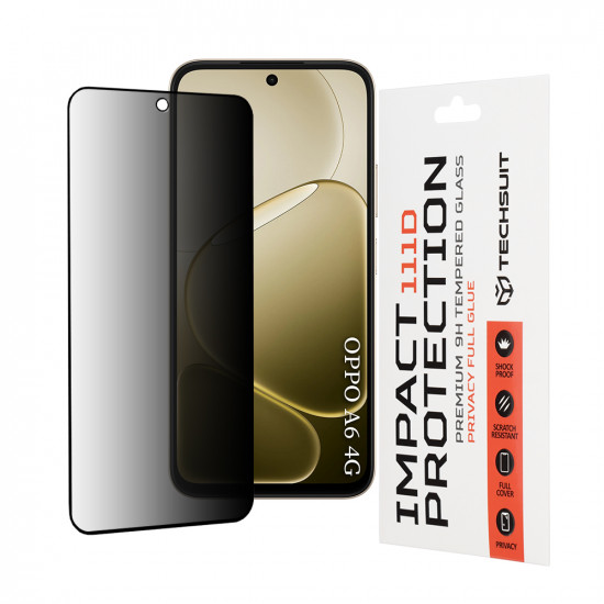 Techsuit 111D Privacy Full Glue Oppo A6 4G / A6x 4G / A6x 5G / A6k 4G Black Techsuit 111D Privacy Full Glue Oppo A6 4G / A6x 4G / A6x 5G / A6k 4G Black