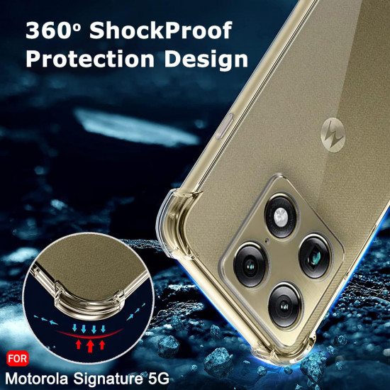Techsuit Shockproof Clear Silicone Motorola Signature Clear Techsuit Shockproof Clear Silicone Motorola Signature Clear