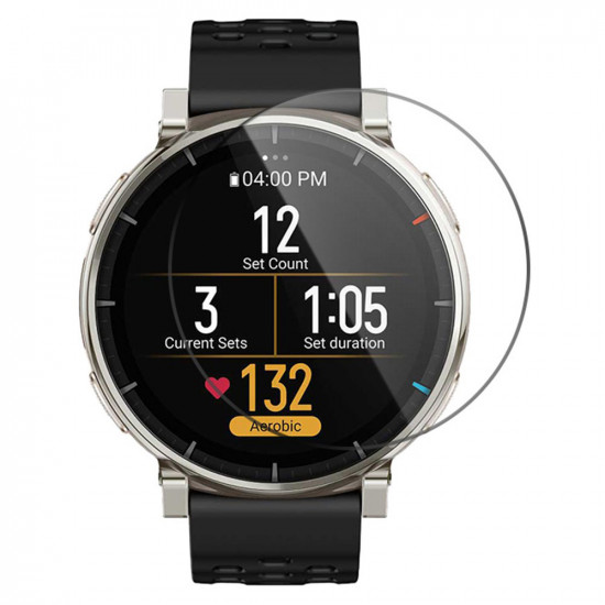 Techsuit Nano Flex (2 pack) Amazfit Active 3 Premium Black