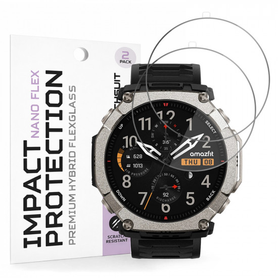 Techsuit Nano Flex (2 pack) Amazfit T Rex Ultra 2 Black Techsuit Nano Flex (2 pack) Amazfit T Rex Ultra 2 Black