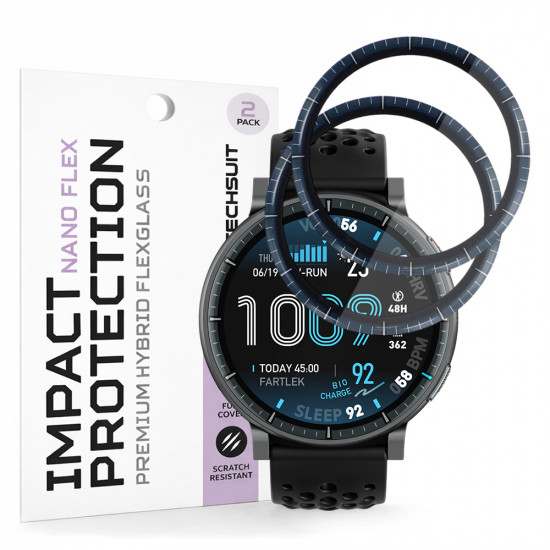 Techsuit Nano Flex (2 pack) Amazfit Active Max Black Techsuit Nano Flex (2 pack) Amazfit Active Max Black