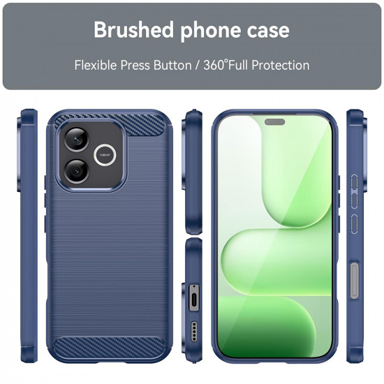 Techsuit Carbon Silicone Honor 600 Lite Blue Techsuit Carbon Silicone Honor 600 Lite Blue